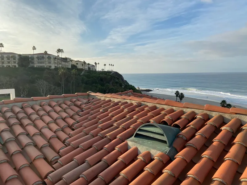 Tile roof overlooking the ocean